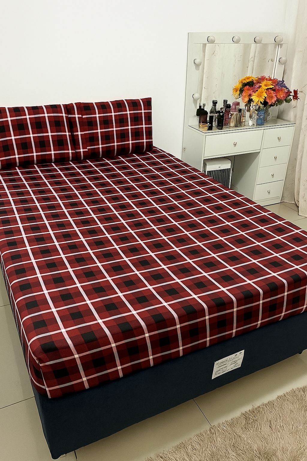 Luvas casal suede com fronhas